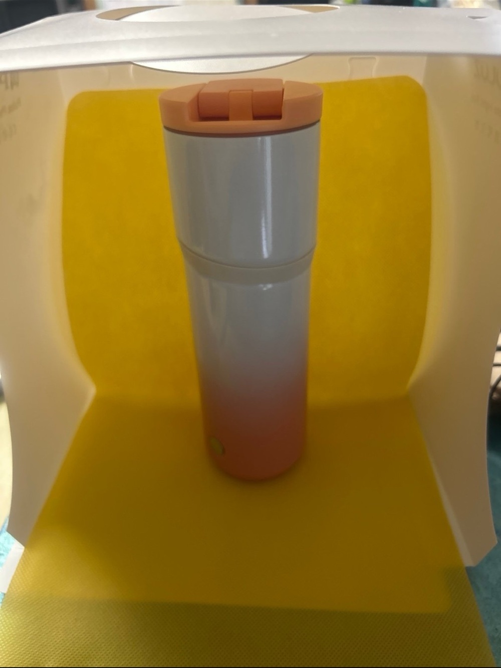 Ombre Pink to Cream Stainless Travel Tumbler